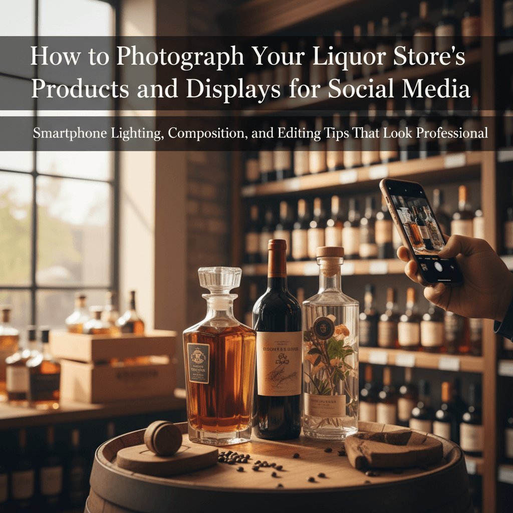 How to Photograph Your Liquor Store's Products and Displays for Social Media: Smartphone Lighting, Composition, and Editing Tips That Look Professional
